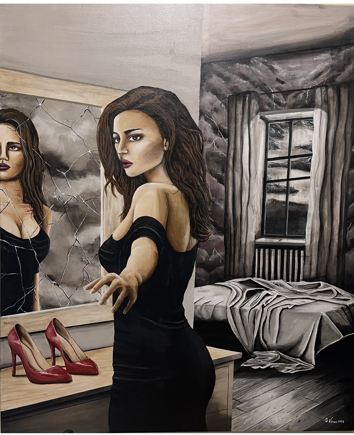 Riflesso violato - Quadro moderno Vitrano Cristian