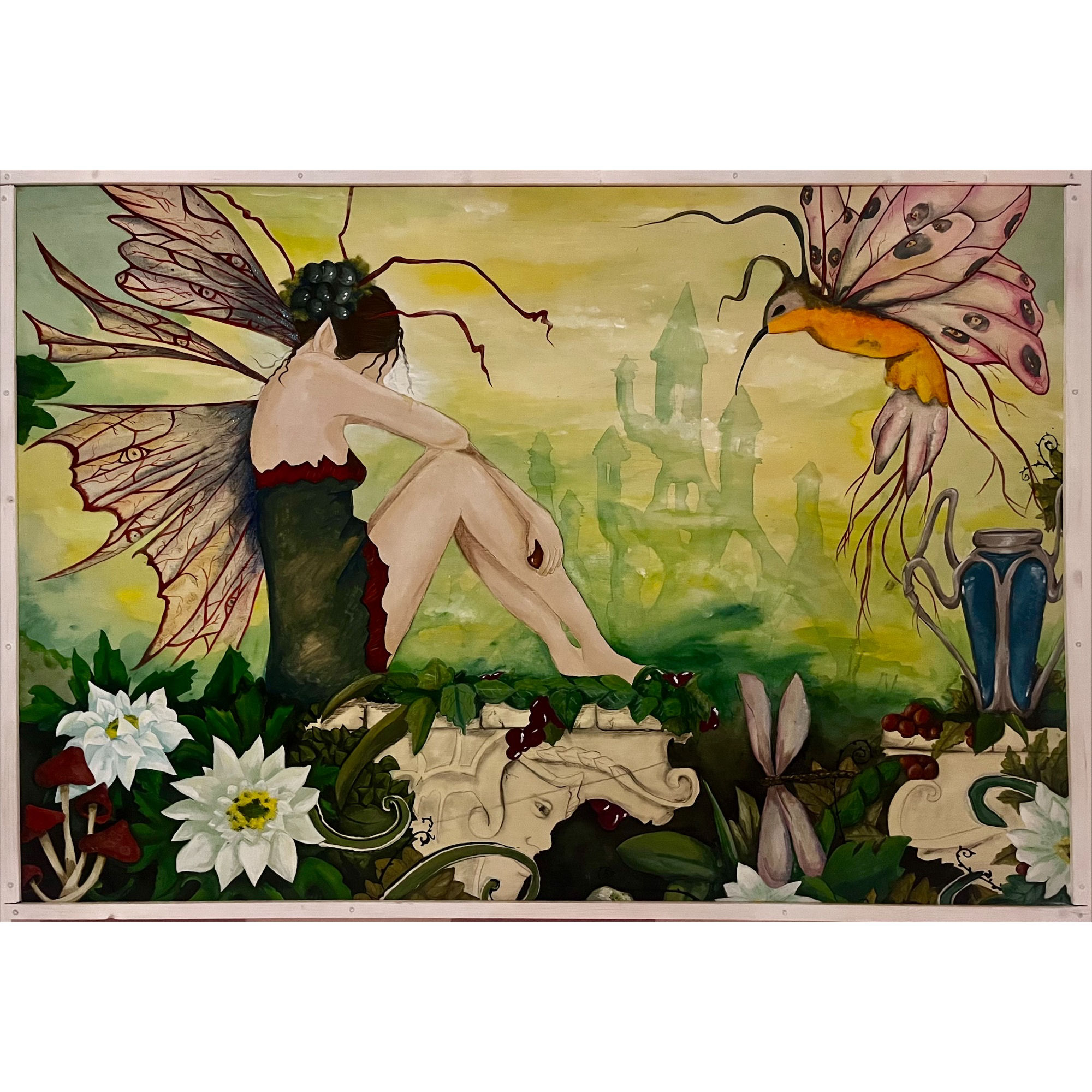 Sussurri Tra Fata e Colibrì - Quadro moderno Vitrano Cristian